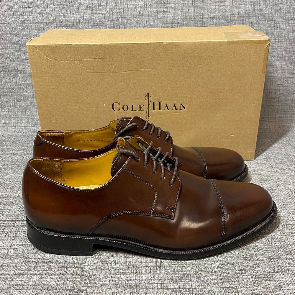 Cole Haan Air Carter (Mahogany) Men Cap Toe Shoes